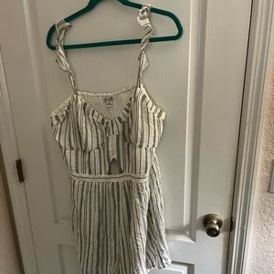 American Eagle Pinstriped Romper
